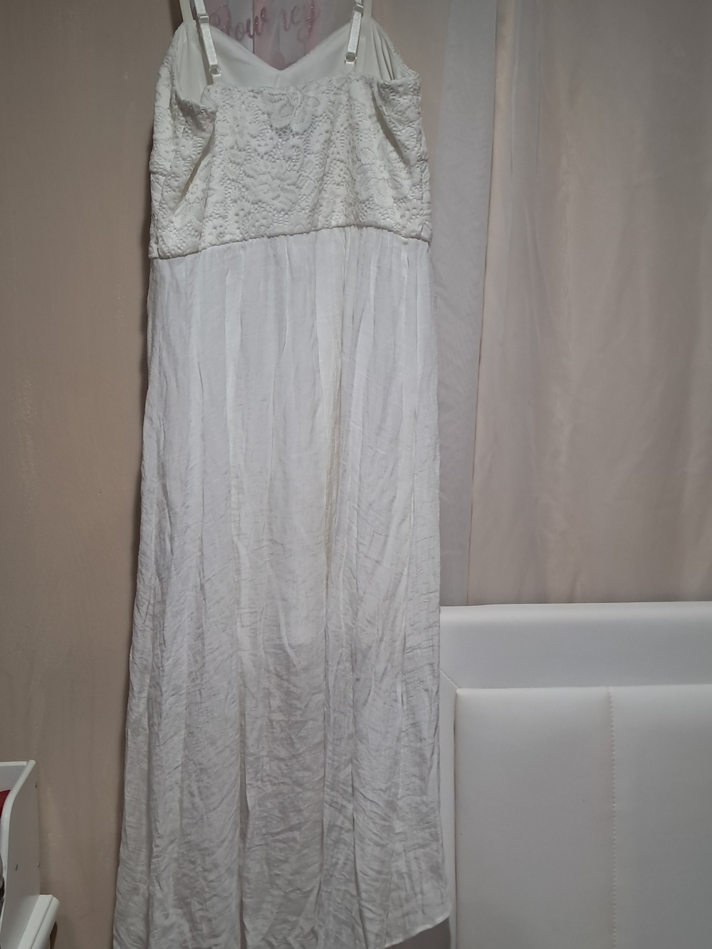 ​IZ BYER White Lace High-Low Tulip Maxi Dress with Slit - Size M - Picture 12 of 15